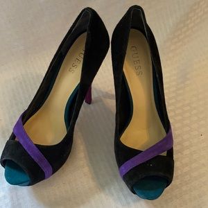 Guess Platform Peep Tor Heels